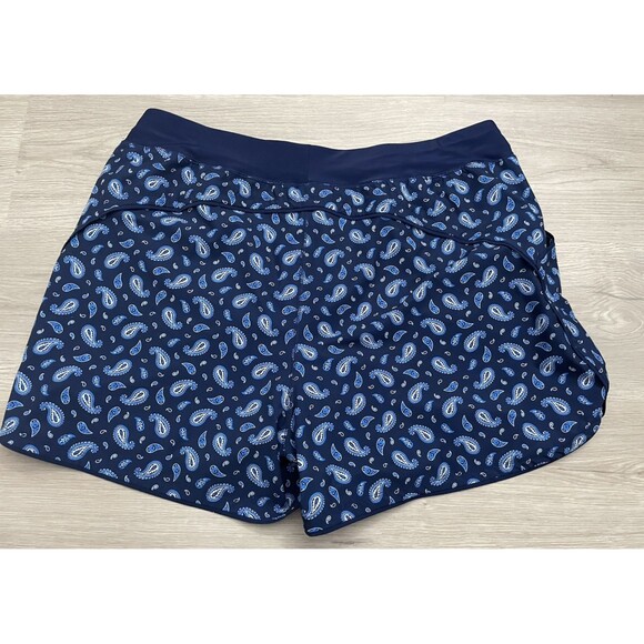 Lands End Womens blue Paisley Swim Shorts 24W swim summer Plus Size - Picture 4 of 7